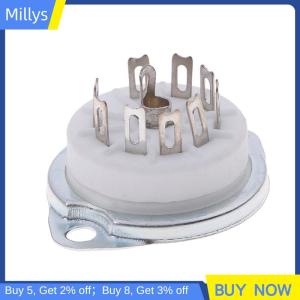 Millys 1 ổ cắm ống gốm 9 chân gắn khung gầm cho el84 ecc82 6922 12ax7