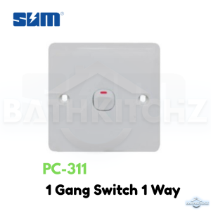 SUM [SIRIM APPROVED] PC Series Wall Switch & Sockets 13A 1/2/3/4 Gang Light Switch Universal Plug Socket