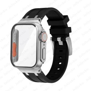 Change to Ultra Case for Apple Watch Case&amp Band 9 8 7 6 5 4 45mm 41mm 44mm 42mm Screen Cover Appearance Upgrade Ultra 49mm Strap