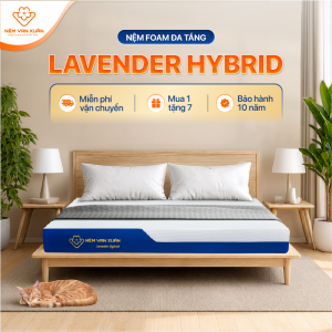 [HOẢ TỐC HCM] Nệm Foam Đa Tầng Cao Cấp Vạn Xuân Lavender Hybrid Nâng Đỡ Và Phân Tán Lực Tối Ưu Trải Nghiệm Thông Thoáng Và Mát Mẻ Khi Nằm