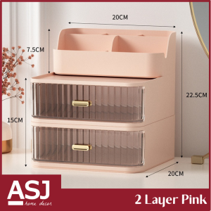 ASJ_ Multifunctional Desktop Cosmetic /Stationery organizer drawer box/Skincare Storage Container Drawer Design