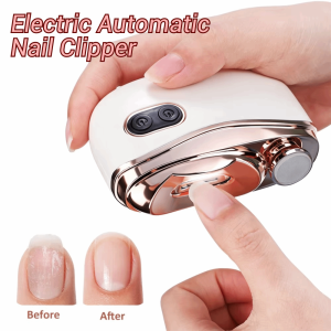 HOMEYOU Electric Automatic Nail Clipper Mini Portable Nail Clipper Polisher Convenient Low Noise Manicure Nail Trimmer for Seniors