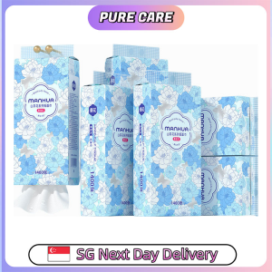【Pure Care】 【6 Packs/Box】ManHua Camellia Hanging Tissue 4-Ply 1400 Sheets | Large Pack Tissue