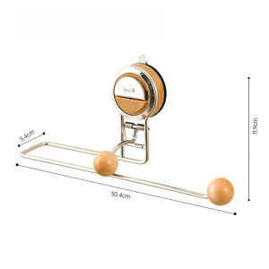 Suction Cup Roll Paper Dispenser Kitchen Tissue Holder No Drill Hanging Rack Cabinet Organizer Waterproof Wall Mounted