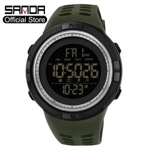 SANDA Men Watch Mens Fashion Luxury LED Display Multi-Function Watch Popular Brand Waterproof Watch Outdoor Digital Electronic Quartz Watch Chronograph1
