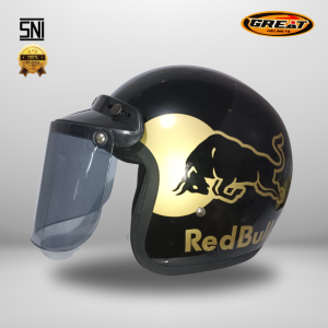 Great Helm Bogo Motif Redbull Original Pria Termurah 100% SNI M09