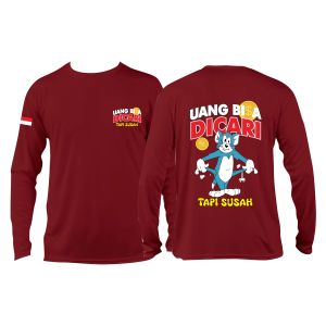 Kaos Lengan Panjang Pria Uang Bisa Dicari Baju Distro Keren Katun Tc30s Murah Sablon