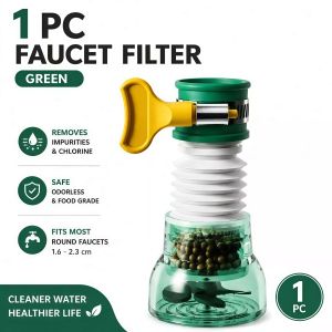 2Pcs Universal 360° Rotatable Faucet Filter/Retractable Adjustable Flexible Tap Extender Tool