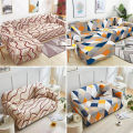 Sarung Sofa Tamu 3 Tempat Duduk Set 1/2/3 Seater Sarung Sofa Cover Sofa Elastic 1 2 3 Seater Couch Cover Pattern/Anti-Selip L shape sofa anti-debu alas Kursi Sopa Tamu Gratis Sarung Bantal dan Stickfoam. 