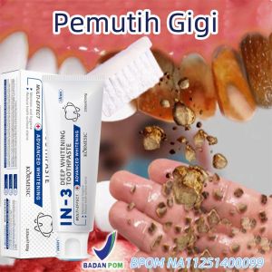 Whitening Toothpaste BPOM Pasta Gigi Pemutih Odol Pemutih Gigi dan Karang Gigi Pembersih Karang Gigi Berkerak Pembersih Gigi Kuning dan Karang Perontok Karang Gigi Hapus Plak Bau Mulut Mencegah Kerusakan Gigi Nafas Segar Memperbaiki Gusi Rusak 100gr