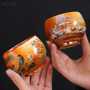 Retro Ceramic Teacup Home High-grade Master Cup Chinese Tea Set Accessories Handmade Portable Tea Cup Custom Teaware Gift