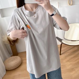 Maternity Nursing T-Shirt Top 98% Cotton Mother Nursing Tees Breastfeeding T Shirt for Pregnant Women Summer Pregnancy Top Wear2026