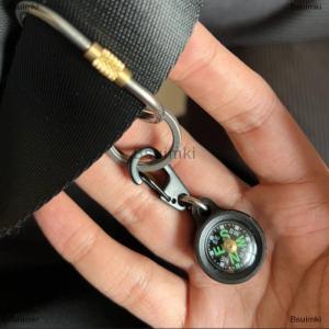 [COD] Bsuimki Mini Hợp kim nhôm la bàn Keychain Mặt dây chuyền ngoài trời Đi Bộ Đường Dài cắm trại mini xách tay la bàn túi quyến rũ