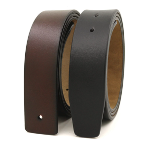 Modern No Closure Leather Belt Men Belt Buckleless Even Punch Hole All Day Comfortable Waistband for Formal Casual