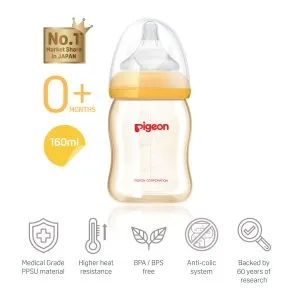 Pigeon PPSU SofTouch Wide Neck PPSU nursing bottle (160ml)_00875