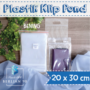 PLASTIK KLIP PLONG 20x30 / PLASTIK KLIP POND / PACKAGING BAJU