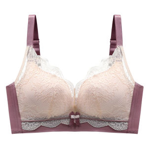 Plus Size Latex Underwear Small Chest Gathered Massage Cup Thickened No Steel Ring Soft Adjustable Bra