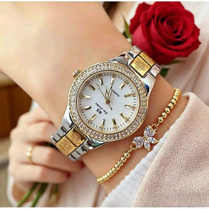 Rose Flower Watch for Women Diamond Vintage Quartz Fashion Casual Womens Watch Waterproof Ladies Diamond-Studded Wristwatch Gift