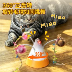 NOBLE YOU Creative Electric Cat Teaser Rechargeable ic Interactive Sound Toys Easy To Install Relieve Boredom Wall-Mounted Cat Toy Pet Supplies