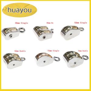 huayou 36 52 75mm Metal sheave zinc alloy pulley mini single double pulley for diy