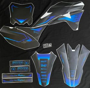 Stiker KLX GORDON decal setiker KLX GORDON stiker motor MOTIF PUTIH BIRU D-A5-132 A5-143 A5-164