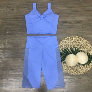 [FreeshipMAX] B020 Bộ Bra Nơ Nữ Quần Ngố Túi Lưới Có Mút Sẵn Tập Thể Thao Gym Yoga Zumba Earobic HCM