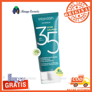 Wardah UV Shield Acne Calming Sunscreen Moisturizer SPF 35 PA+++ jerawat bekas jerawat kulit berminyak Sunblock