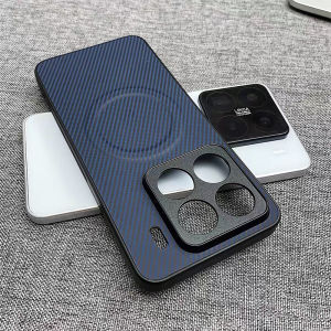 เคสสำหรับ Xiaomi 15 T 14T Pro 15 T 15TPro 14TPro 5G หนังคาร์บอนไฟเบอร์เคสโทรศัพท์เนื้อแมทท์ฝาครอบหลังชาร์จไร้สายแม่เหล็กสำหรับ Xiaomi15T Pro