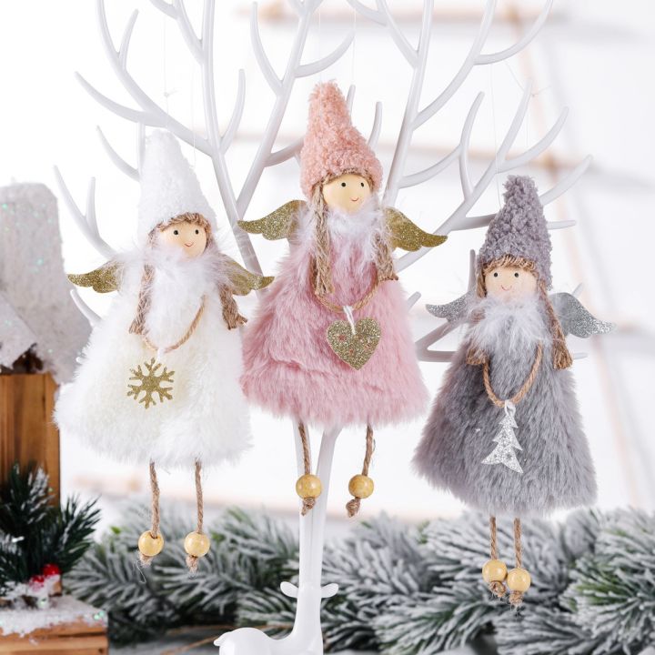 Happy New Year Christmas Angel Plush Pendant Christmas Tree Decorations Christmas Decorations for Home Christmas DIY Ornaments | Lazada