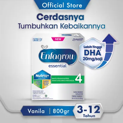 Enfagrow Essential 4 Susu Formula Anak 3-12 Tahun Rasa Vanila 800gr