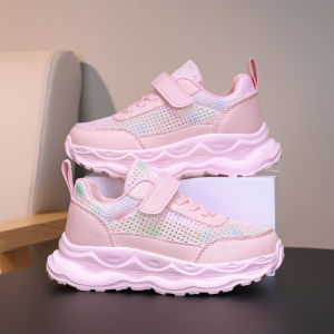 Korea Sneakers for Kids Girls Sports Shoes Breathable Mesh Rubber Shoes Students Shoes Girls Running Shoes Princess Shoes Kasut Perempuan Murah Sports Perempuan Kasut Lelaki