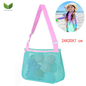 3 Packs Beach Toy Mesh Bag Kids Shells Collecting Bag Beach Sand Toys Basket For Holding Shells Beach Sand Toys Swimming Accessories for Boys and Girls