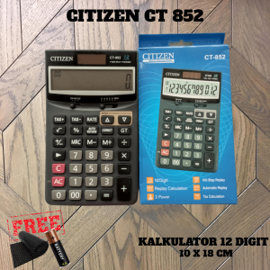 Kalkulator Besar Dagang Kantor Display 12 Digit Auto Replay 100 Steps Double Power Awet CT 852