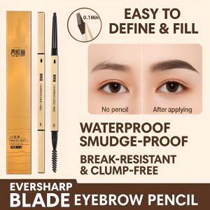Double Head Ultra Fine Eyebrow Pen Triangle Tip Waterproof Party Look Makeup Pencil