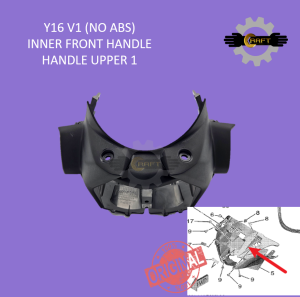 YAMAHA Y16 V1 (NO ABS) INNER HANDLE UPPER 2 COVER HANDLE METER BAWAH BAX-F6145-00 100% ORI HLY
