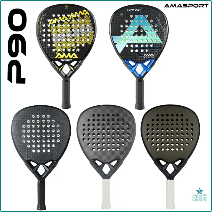 [op007] AMASPORT Padel Racket 100%/3/12/18K/Kevlar Carbon Tennis Paddle ...
