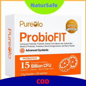 in stock Pureglo Probiofit Suplemen Probiotik Prebiotik Red Blood Orange (30 Sachet x 2.5g)