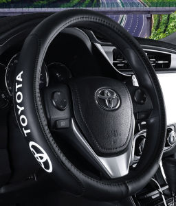 Genuine Leather Car Steering Wheel Cover for Toyota Avanza Vios Wigo Fortuner Innova Rush Universal Fits All Cars