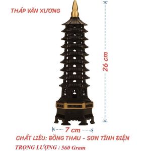 Tháp Văn Xương 9 tầng bằng Đồng Thau Sơn Tĩnh Điện Cao Cấp- Bảo khí giúp học hành thi cử đỗ đạt cao công danh