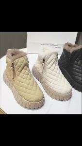 2023 Snow Boots   Womens Winter Fleece-Lined Bread Shoes Square Platform Bottom   New Elevator Shoes Ugg Ankle Boots Warm