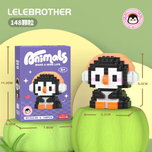 ZHBO Mainan Bricks satwa liar 3D Mini Nano Block karakter Puzzle Blok Bangunan Mainan Balok