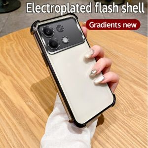 Luxury Plating Case For xiaomi poco M6 4G 2404APC5FG Clear Shockproof Camera Protection Cover