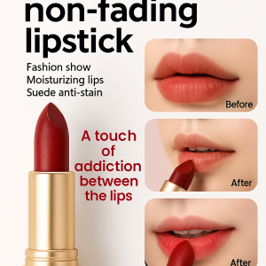 European And American Style Lip Glaze Matte Glossy Lip Glaze Waterproof And Non Stick Lip Glaze Moisturizing And Color Developing Lip Glaze黑奢绒光不沾杯口红
