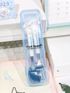 Student Stainless Steel Fork And Spoon Set Childrens Tableware School Lunch Tableware