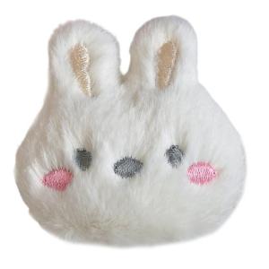 Adorable Rabbit Face Brooch Cartoon Animal Head Lapel Pin Plush Sweater Accessory for Parties and Everyday Wear