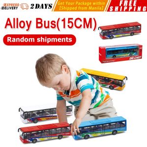 High Simulation Toy Car Model Diecast Plastic Alloy Pull-Back Car City Tour Bus ABS Car Model Toys Gifts For Children