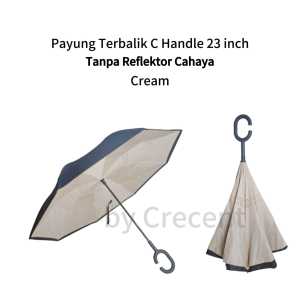 Payung Besar Gagang C Mobil Hujan Terbalik Viral KOREAN STYLE Lipat Buka Tutup Anti UV Lapisan Hitam Warna Umbrella Vinyl Tabir Surya Portabel Anti ultraviolet Matahari Manual Warna Warni Polos Reverse