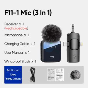 Wireless Lavalier Microphone for IOS/Android/Camera  Lapel Microphone Wireless Mini Microphone for Teaching Record Interview Vlogging Live Stream Video
