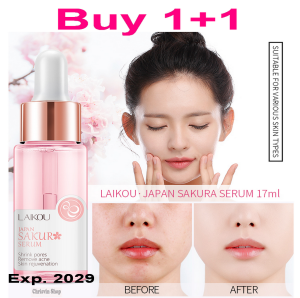 Buy 1+1 Laikou Sakura Collagen Serum - Brightening & Anti-Aging Facial Essence 17ml