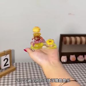 Cute Sanrio Kuromi 3D Crystal Stickers PVC Embossed DIY Handmade Puffy Sticker Stackable Toy Decor for Kids